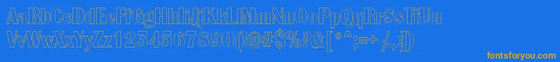 AlbionicnrotlRegular Font – Orange Fonts on Blue Background