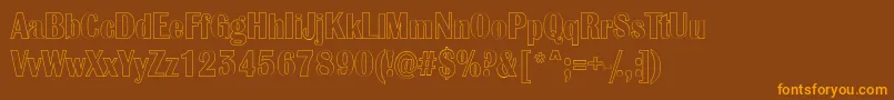 Шрифт AlbionicnrotlRegular – оранжевые шрифты на коричневом фоне