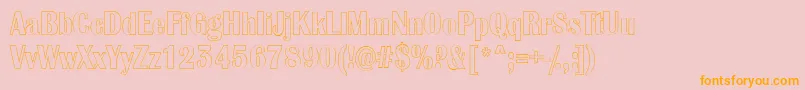 AlbionicnrotlRegular Font – Orange Fonts on Pink Background