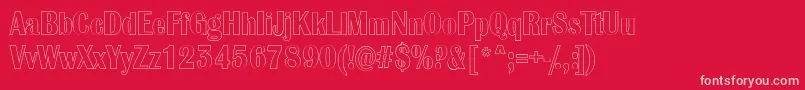 AlbionicnrotlRegular Font – Pink Fonts on Red Background