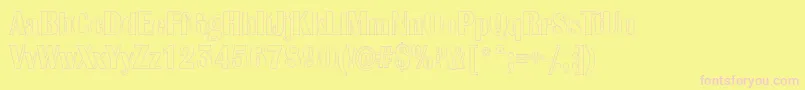Шрифт AlbionicnrotlRegular – розовые шрифты на жёлтом фоне