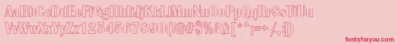AlbionicnrotlRegular Font – Red Fonts on Pink Background