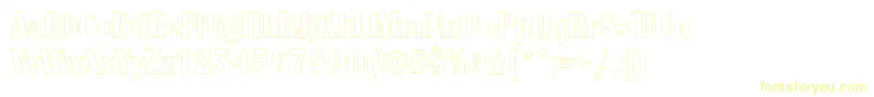 フォントAlbionicnrotlRegular – 白い背景に黄色の文字