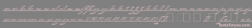 Fonte TopSpeedOutline – fontes rosa em um fundo cinza