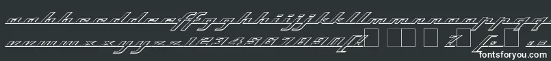 TopSpeedOutline Font – White Fonts on Black Background