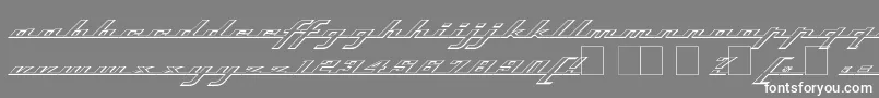 TopSpeedOutline Font – White Fonts on Gray Background