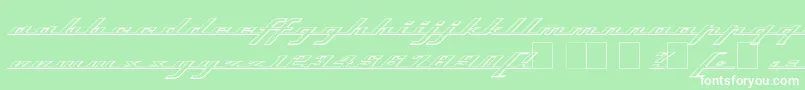 TopSpeedOutline Font – White Fonts on Green Background