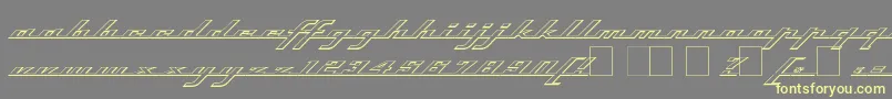 TopSpeedOutline Font – Yellow Fonts on Gray Background