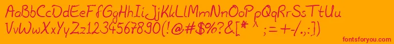 Подробнее о шрифте JuliusBThyssen Шрифт JuliusBThyssen – красные шрифты на оранжевом фоне