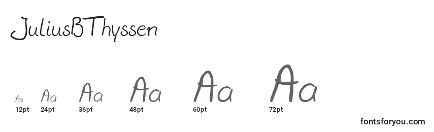 Размеры шрифта JuliusBThyssen