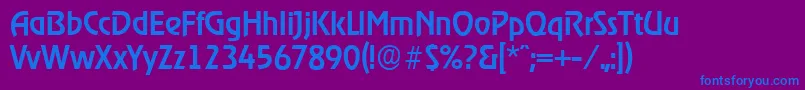 OnstageserialMediumRegular Font – Blue Fonts on Purple Background