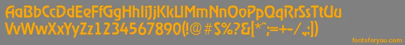 OnstageserialMediumRegular Font – Orange Fonts on Gray Background