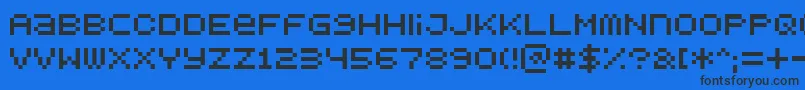 Bitdust1 Font – Black Fonts on Blue Background