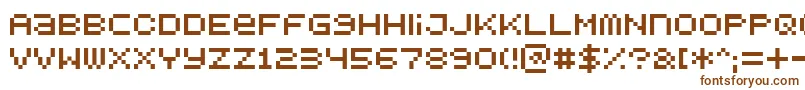Bitdust1-fontti – ruskeat fontit valkoisella taustalla