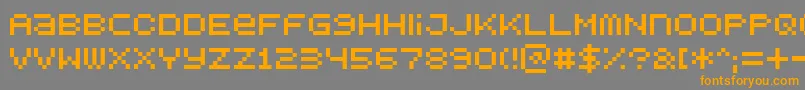 Bitdust1 Font – Orange Fonts on Gray Background