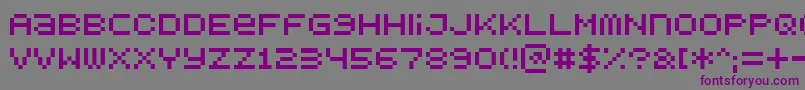 Bitdust1-fontti – violetit fontit harmaalla taustalla