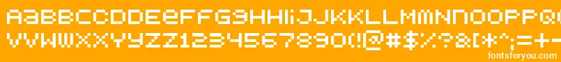 Bitdust1 Font – White Fonts on Orange Background