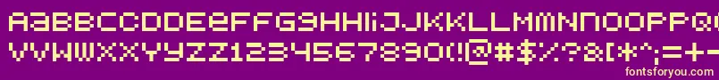 Bitdust1 Font – Yellow Fonts on Purple Background