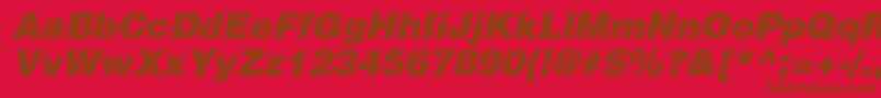 Police SansdecoracItalic – polices brunes sur fond rouge
