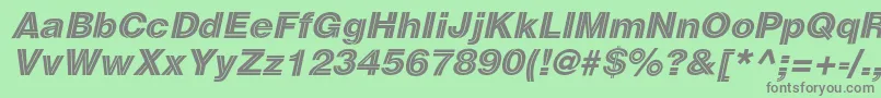 SansdecoracItalic Font – Gray Fonts on Green Background