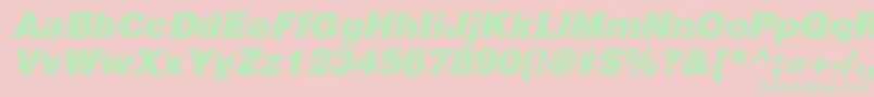 SansdecoracItalic Font – Green Fonts on Pink Background