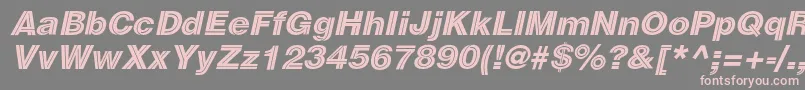 SansdecoracItalic Font – Pink Fonts on Gray Background