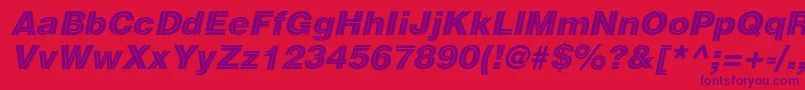 SansdecoracItalic Font – Purple Fonts on Red Background