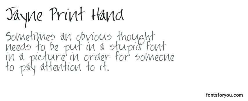 Jayne Print Hand フォントのレビュー