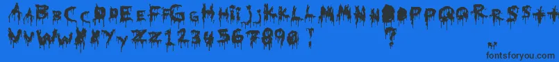 HomicideEffect Font – Black Fonts on Blue Background