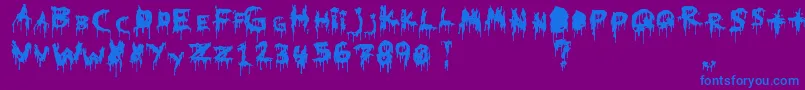 HomicideEffect Font – Blue Fonts on Purple Background