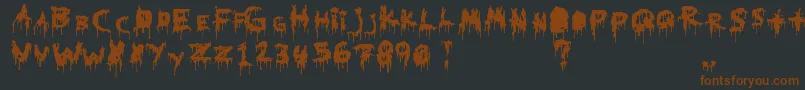 HomicideEffect-fontti – ruskeat fontit mustalla taustalla