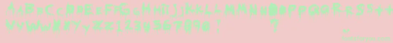 HomicideEffect Font – Green Fonts on Pink Background