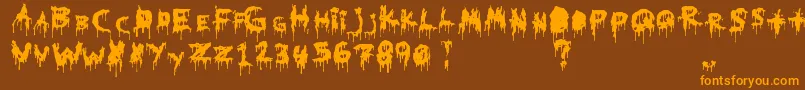 HomicideEffect Font – Orange Fonts on Brown Background