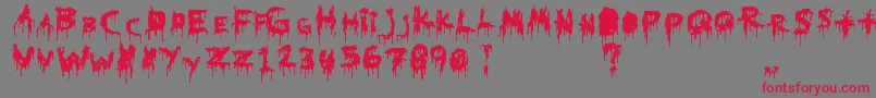 HomicideEffect Font – Red Fonts on Gray Background