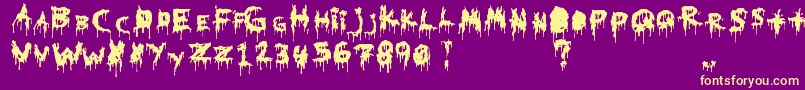 HomicideEffect Font – Yellow Fonts on Purple Background