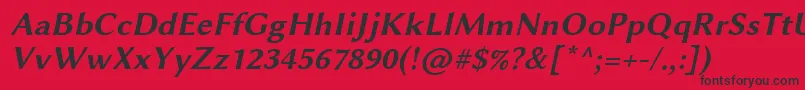 LinbiolinumAbl Font – Black Fonts on Red Background