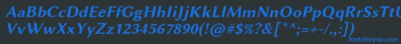 LinbiolinumAbl Font – Blue Fonts on Black Background