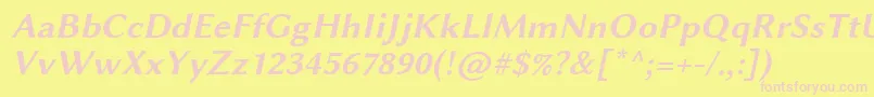 LinbiolinumAbl Font – Pink Fonts on Yellow Background