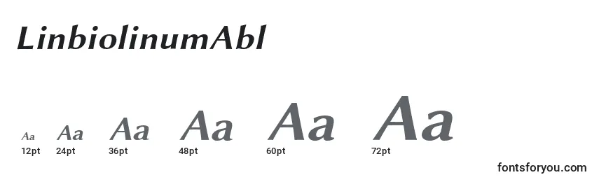 Größen der Schriftart LinbiolinumAbl