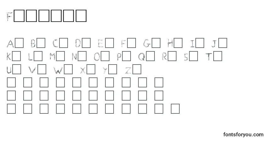 Шрифт Faraday – алфавит, цифры, специальные символы