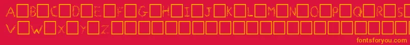 Faraday Font – Orange Fonts on Red Background