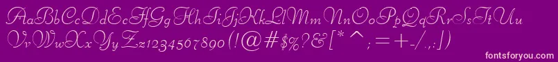 LibertyTl Font – Pink Fonts on Purple Background