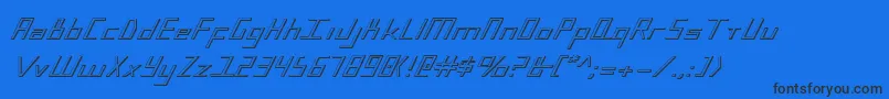 Blue July 3D Font – Black Fonts on Blue Background