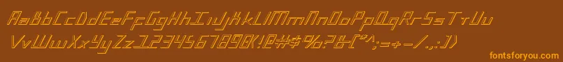 Blue July 3D Font – Orange Fonts on Brown Background