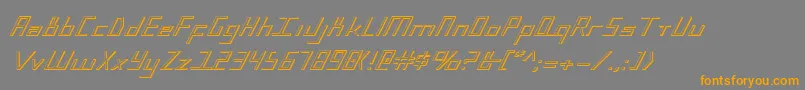 Blue July 3D Font – Orange Fonts on Gray Background