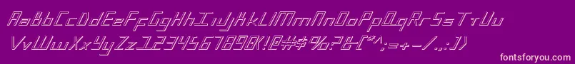 Blue July 3D Font – Pink Fonts on Purple Background
