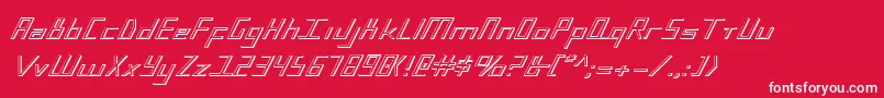 Blue July 3D Font – White Fonts on Red Background