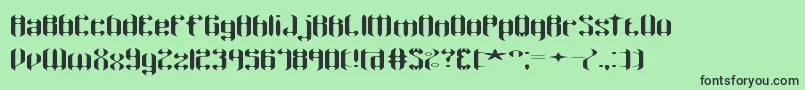 Wyvernww Font – Black Fonts on Green Background