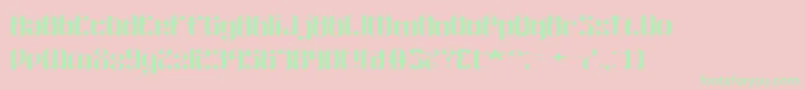 Wyvernww Font – Green Fonts on Pink Background