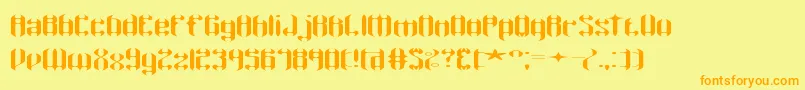 Wyvernww Font – Orange Fonts on Yellow Background